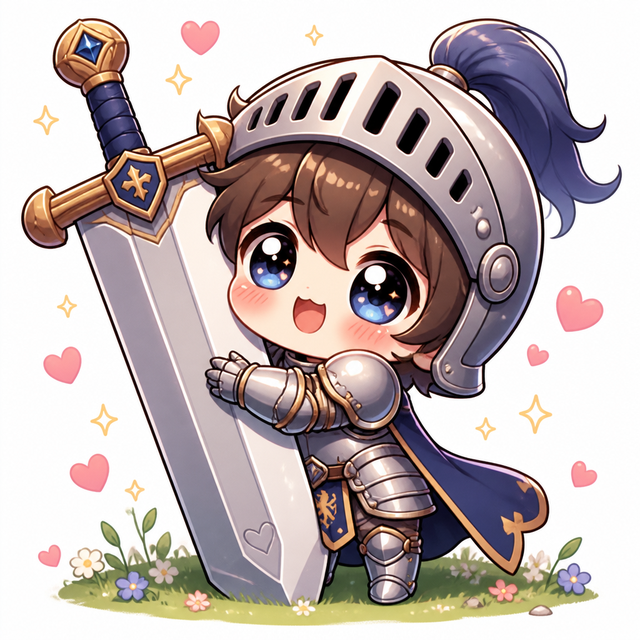 Chibi kawaii AI art example