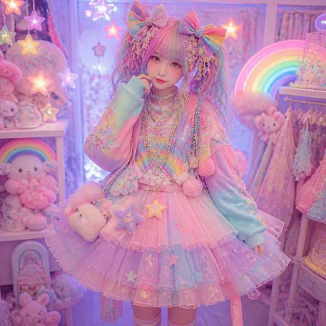 Fairy Kei kawaii AI art style example