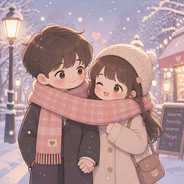 Kawaii Couple kawaii AI art style example
