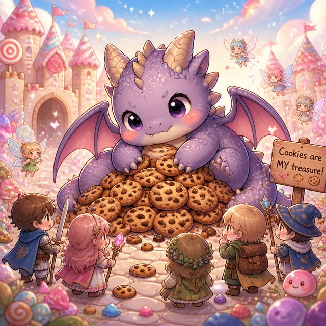 Kawaii Fantasy kawaii AI art style example