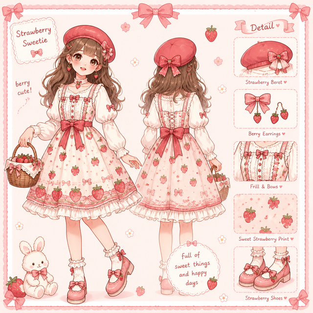 Kawaii Fashion kawaii AI art style example