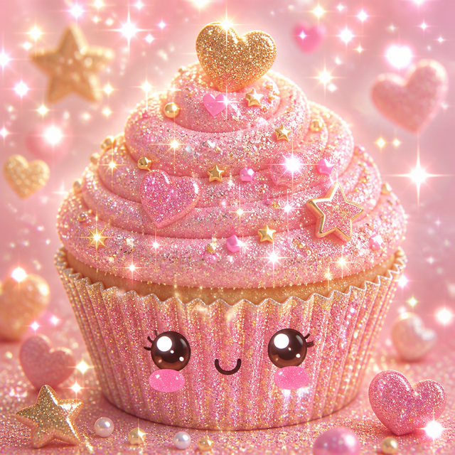 Kawaii Glitter kawaii AI art style example