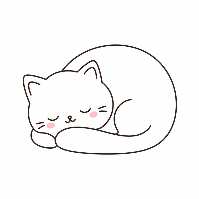 Kawaii Line Art kawaii AI art style example