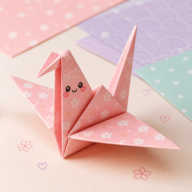Kawaii Origami kawaii AI art style example
