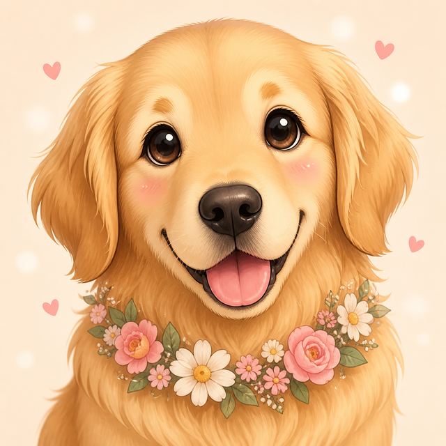 Kawaii Pet Portrait kawaii AI art style example