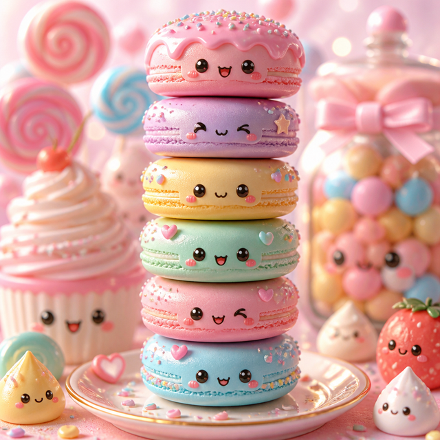 Kawaii Sweets kawaii AI art style example