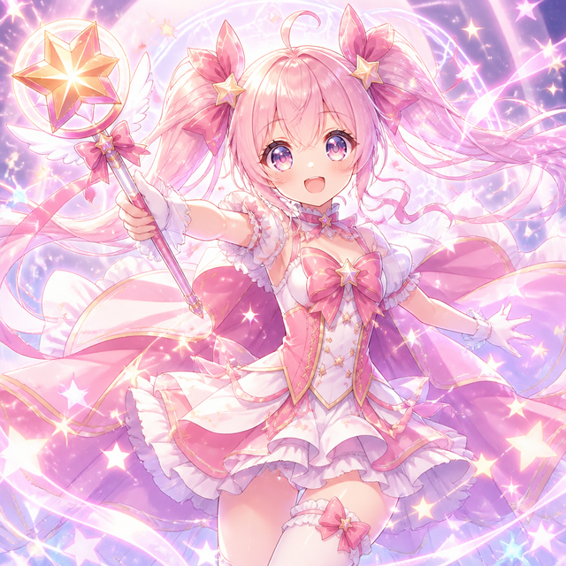 Magical Girl kawaii AI art style example