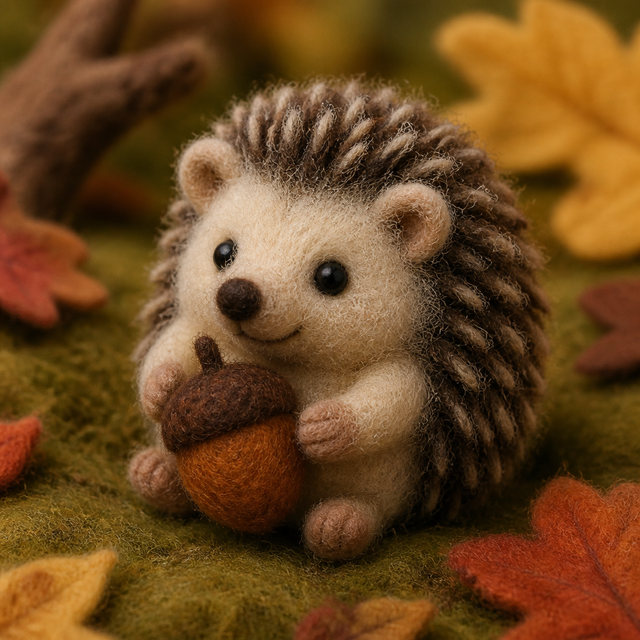 Needle Felt kawaii AI art style example