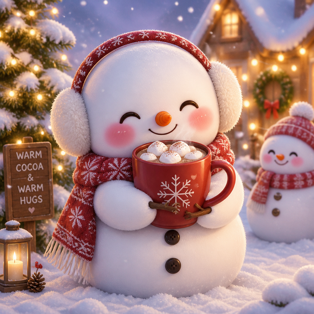 Winter Kawaii kawaii AI art style example
